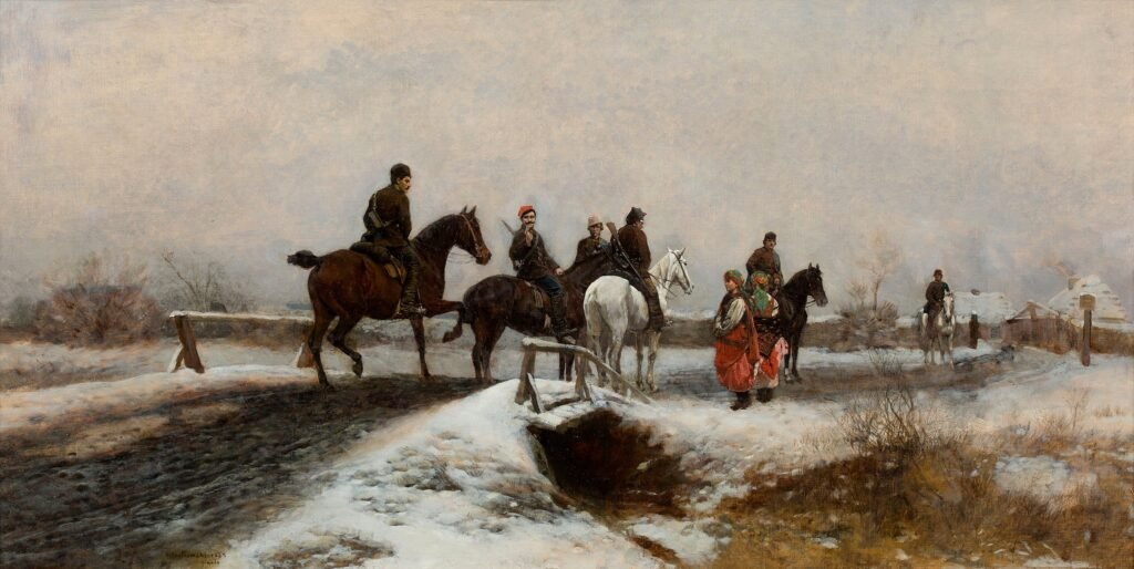 Antoni_Piotrowski_-_Patrol_powstańczy_1883